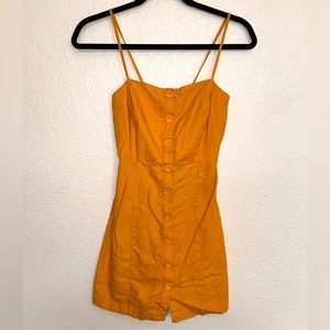 Forever 21 yellow button down mini dress